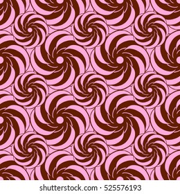 Seamless creative hand-drawn pattern of stylized flowers. Vector illustration.