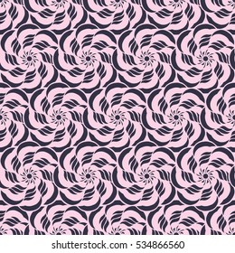 Seamless creative hand-drawn pattern of stylized flowers. Vector illustration.