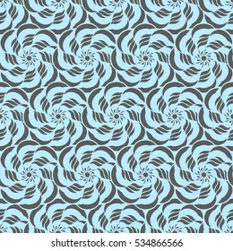 Seamless creative hand-drawn pattern of stylized flowers. Vector illustration.