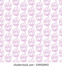 Seamless creative hand-drawn pattern of stylized flowers. Vector illustration.