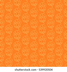 Seamless creative hand-drawn pattern of stylized flowers. Vector illustration.