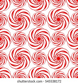 Seamless creative hand-drawn pattern of stylized flowers. Vector illustration.