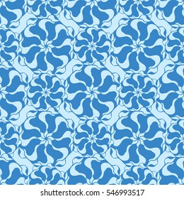 Seamless creative hand-drawn pattern of stylized flowers. Vector illustration.