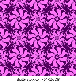 Seamless creative hand-drawn pattern of stylized flowers. Vector illustration.