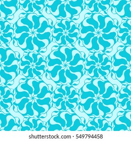 Seamless creative hand-drawn pattern of stylized flowers. Vector illustration.