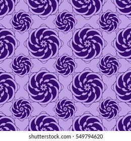 Seamless creative hand-drawn pattern of stylized flowers. Vector illustration.
