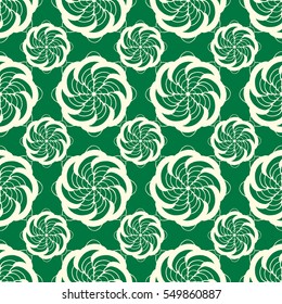 Seamless creative hand-drawn pattern of stylized flowers. Vector illustration.