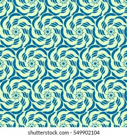 Seamless creative hand-drawn pattern of stylized flowers. Vector illustration.