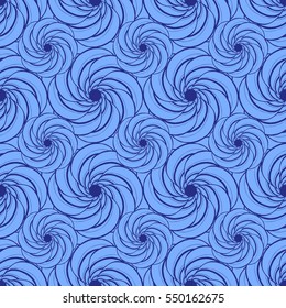 Seamless creative hand-drawn pattern of stylized flowers. Vector illustration.