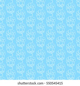 Seamless creative hand-drawn pattern of stylized flowers. Vector illustration.