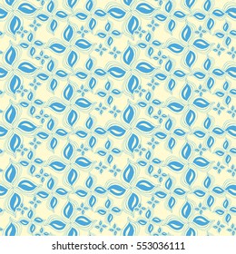 Seamless creative hand-drawn pattern of stylized flowers. Vector illustration.
