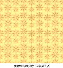 Seamless creative hand-drawn pattern of stylized flowers. Vector illustration.
