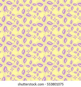 Seamless creative hand-drawn pattern of stylized flowers. Vector illustration.
