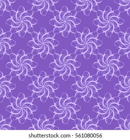 Seamless creative hand-drawn pattern of stylized flowers. Vector illustration.