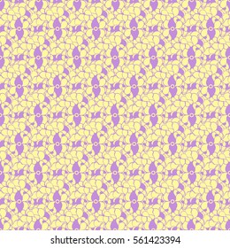 Seamless creative hand-drawn pattern of stylized flowers. Vector illustration.