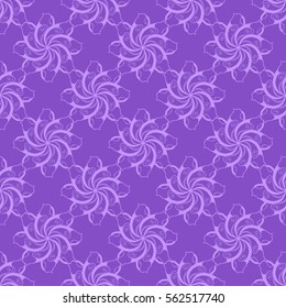 Seamless creative hand-drawn pattern of stylized flowers. Vector illustration.