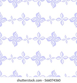 Seamless creative hand-drawn pattern of stylized flowers. Vector illustration.