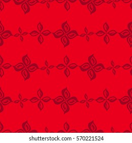 Seamless creative hand-drawn pattern of stylized flowers. Vector illustration.