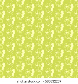 Seamless creative hand-drawn pattern of stylized flowers. Vector illustration.