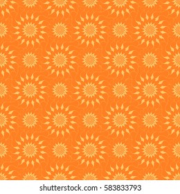 Seamless creative hand-drawn pattern of stylized flowers. Vector illustration.