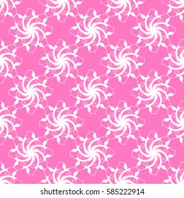 Seamless creative hand-drawn pattern of stylized flowers. Vector illustration.