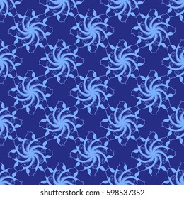 Seamless creative hand-drawn pattern of stylized flowers. Vector illustration.