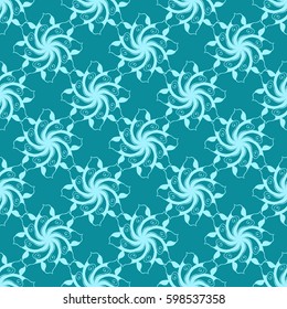 Seamless creative hand-drawn pattern of stylized flowers. Vector illustration.