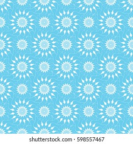 Seamless creative hand-drawn pattern of stylized flowers. Vector illustration.
