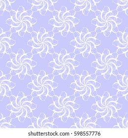 Seamless creative hand-drawn pattern of stylized flowers. Vector illustration.