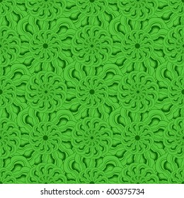 Seamless creative hand-drawn pattern of stylized flowers. Vector illustration.
