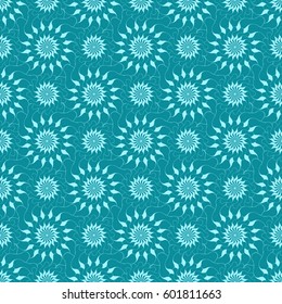 Seamless creative hand-drawn pattern of stylized flowers. Vector illustration.