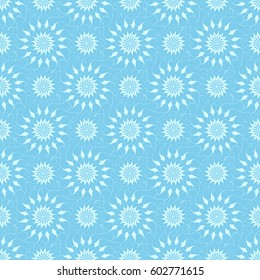 Seamless creative hand-drawn pattern of stylized flowers. Vector illustration.