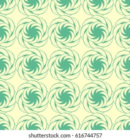 Seamless creative hand-drawn pattern of stylized flowers. Vector illustration.
