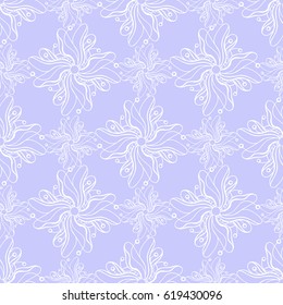 Seamless creative hand-drawn pattern of stylized flowers. Vector illustration.