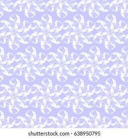 Seamless creative hand-drawn pattern of stylized flowers. Vector illustration.