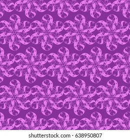 Seamless creative hand-drawn pattern of stylized flowers. Vector illustration.