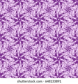 Seamless creative hand-drawn pattern of stylized flowers. Vector illustration.