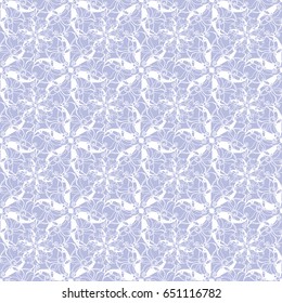 Seamless creative hand-drawn pattern of stylized flowers. Vector illustration.
