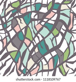 Seamless creative mosaic geometric vector background.