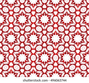 Seamless creative pattern of stylized flowers. vector illustration. red gradient. for design