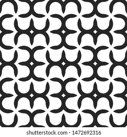 Seamless creative pattern - vector grid endless background. Simple white and black stylish texture