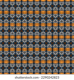 Seamless Creative Template Vintage Fashion Style Interior Graphic Banner Shape Cover Background Colorful Print Fabric Texture Frame Unique Tile Mesh Decoration Art Textile Wallpaper Design Pattern.