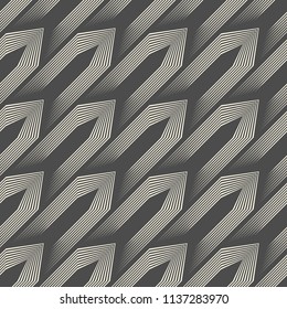 Seamless Creative Wallpaper. Abstract Black and White Background. Vector Wrapping Paper Texture