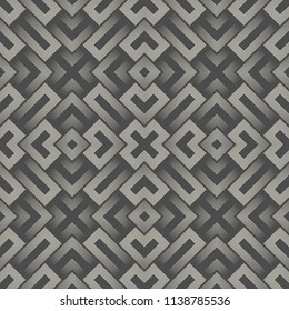 Seamless Creative Wallpaper. Abstract Black and White Background. Vector Wrapping Paper Texture