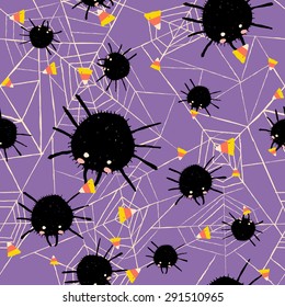 Seamless Creepy Crawlies Halloween Pattern