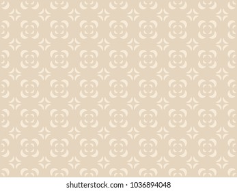 Seamless crescent pattern vector. Abstract design beige on brown . Design print for textile, fabric, wallpaper, background. Set 3