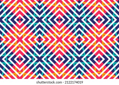 Seamless Criss Cross Pattern With Diamond Illusion