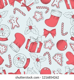 Seamless Cristmas Pattern Vector Stock Vector (Royalty Free) 1216854262 ...