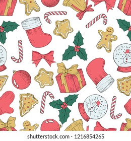 Seamless cristmas pattern, vector