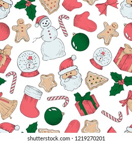 Seamless cristmas pattern, vector